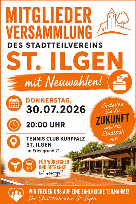 Einladung zur Mittgliederversammlung am 30.07.2026